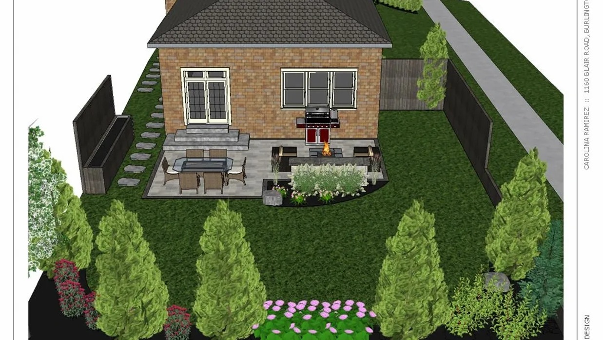 An illustration and design of a beautiful house