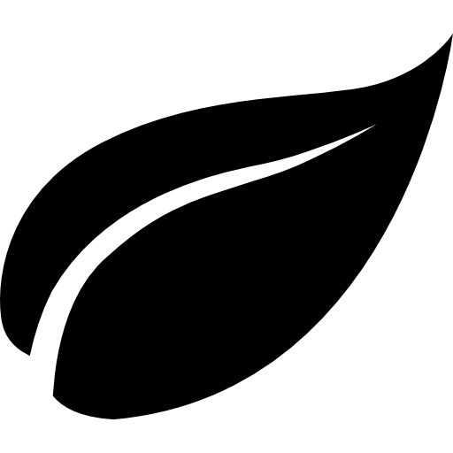 Stylized leaf silhouette icon