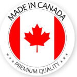 Round premium quality Canada maple leaf badge
